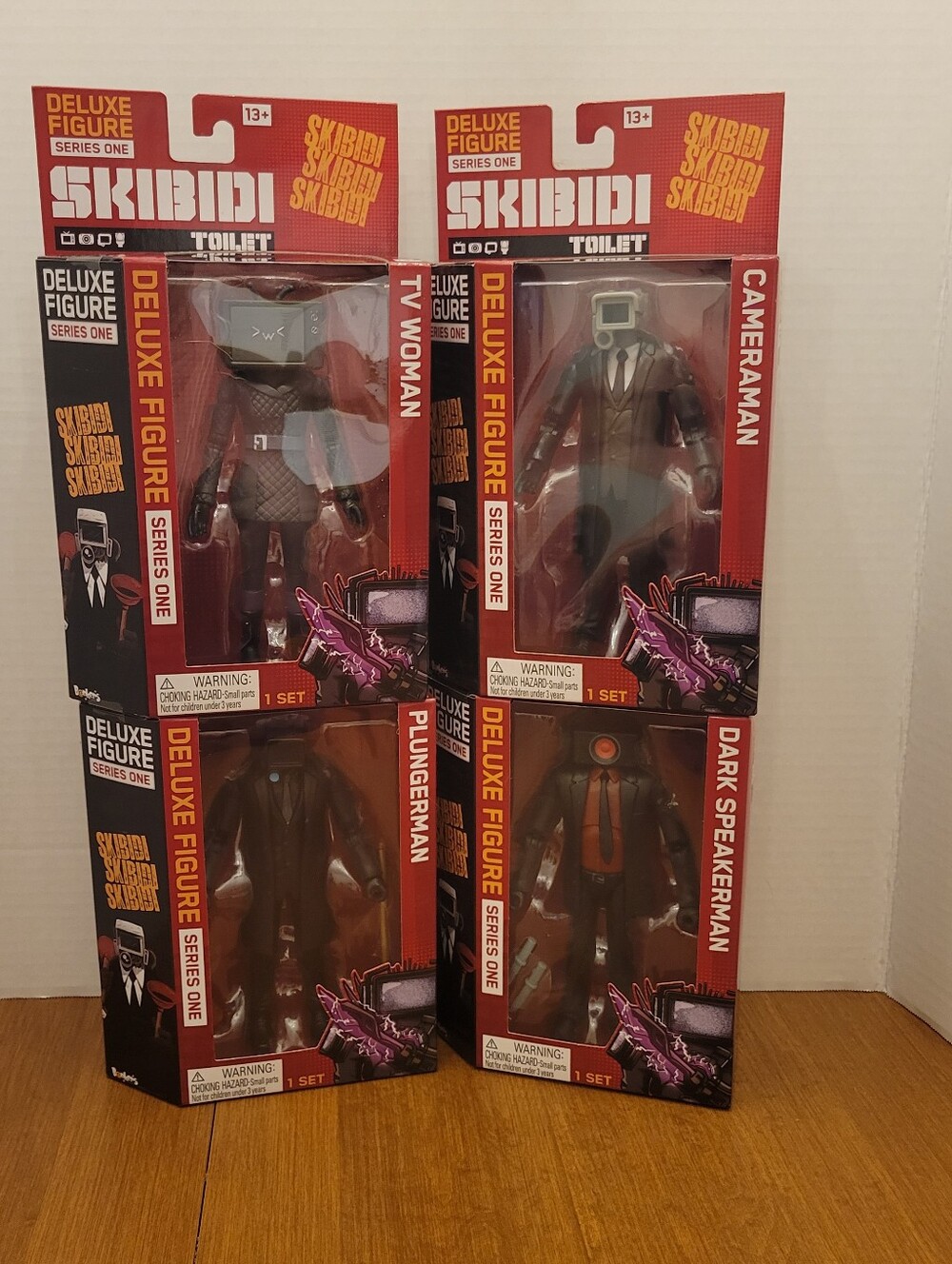Skibidi Toilet Deluxe Figure Series One (Complete Set of 4). NEW